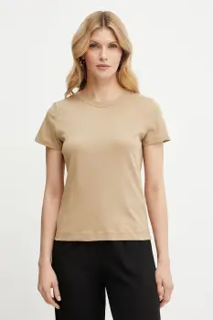 Marella tricou din bumbac LANGUE femei, culoarea bej, 2513971025200 imagine