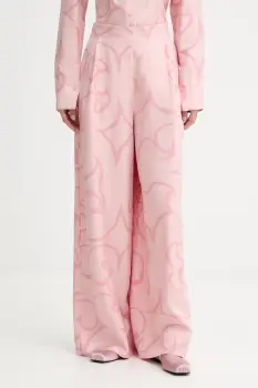 Marimekko pantaloni wide leg pentru femei, din vascoza imagine