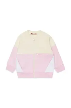 Marni hanorac de bumbac pentru bebelusi MS305B SWEAT-SHIRT culoarea roz, uni, M01389 imagine