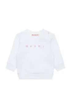 Marni hanorac de bumbac pentru bebelusi MS319B SWEAT-SHIRT culoarea alb, cu imprimeu, M01437 imagine
