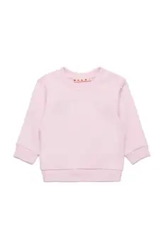 Marni hanorac de bumbac pentru bebelusi MS319B SWEAT-SHIRT culoarea roz, cu imprimeu, M01437 imagine