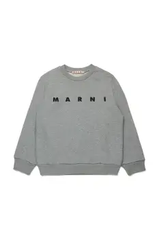 Marni hanorac de bumbac pentru copii MS340U SWEAT-SHIRT culoarea gri, cu imprimeu, M01612 imagine
