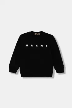 Marni hanorac de bumbac pentru copii MS340U SWEAT-SHIRT culoarea negru, cu imprimeu, M01612 imagine