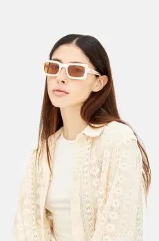 Marni ochelari de soare Lake Vostok Panna femei, culoarea bej, EYMRN00004.003.SIN imagine