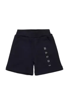 Marni pantaloni scurti din bumbac pentru bebelusi MP193B SHORTS culoarea bleumarin, cu imprimeu, M01403 imagine