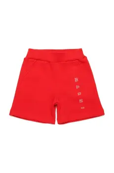 Marni pantaloni scurti din bumbac pentru bebelusi MP193B SHORTS culoarea rosu, cu imprimeu, M01403 imagine