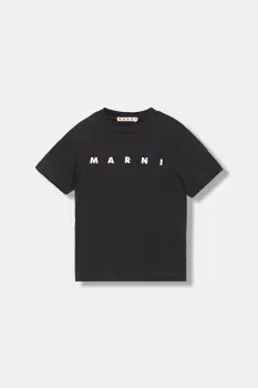 Marni tricou de bumbac pentru copii MT290F T-SHIRT culoarea negru, M01601 imagine