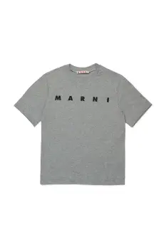 Marni tricou din bumbac MT135U T-SHIRT culoarea gri, cu imprimeu, M002MV imagine
