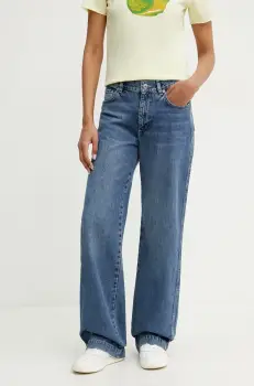 MAX&Co. blugi din bumbac femei medium waist, 2516181033200 imagine