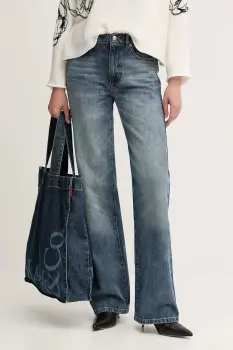 MAX&Co. blugi din bumbac medium waist, 2526186081200 imagine