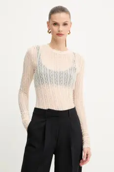 MAX&Co. bluza culoarea bej, uni, 2526946013200 imagine