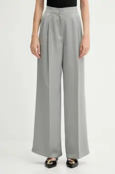 MAX&Co. pantaloni culoarea gri, lat, high waist, 2526136091200 imagine