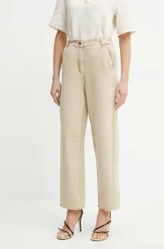 MAX&Co. pantaloni de bumbac high waist, 2516131013200 imagine
