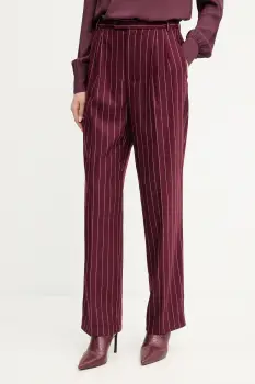 MAX&Co. pantaloni din lana culoarea bordo, mulata, high waist, 2528136022200 imagine