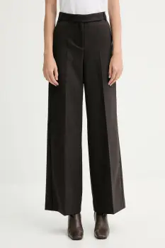 MAX&Co. pantaloni din lana culoarea maro, lat, high waist, 2526136022200 imagine