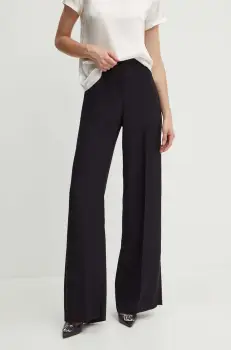 MAX&Co. pantaloni femei, culoarea negru, drept, high waist, 2418131034200 2418130000000 imagine
