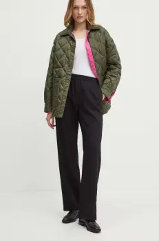 MAX&Co. pantaloni femei, culoarea negru, drept, high waist, 2426136071200 imagine