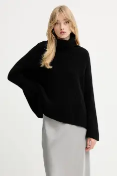 MAX&Co. pulover de casmir culoarea negru, light, cu guler, 2528366044200 imagine