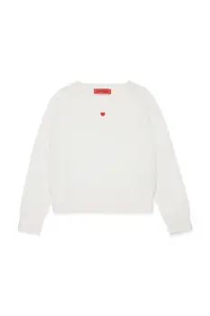 MAX&Co. pulover de lana pentru copii MAXK1F KNITWEAR culoarea alb, light, MX0003 imagine