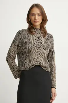 MAX&Co. pulover femei, culoarea bej, light, cu turtleneck, 2516361041200 imagine