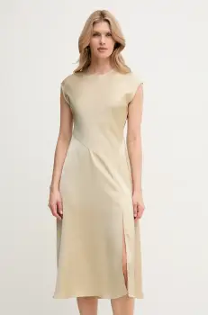 MAX&Co. rochie culoarea bej, midi, drept, 2516221024200 imagine