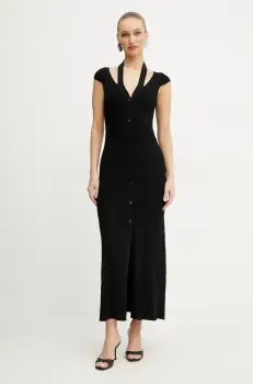 MAX&Co. rochie culoarea negru, maxi, evazati, 2518321022200 imagine