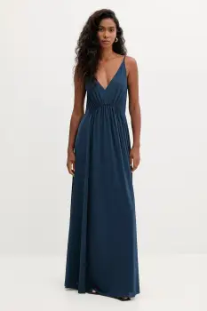 MAX&Co. rochie culoarea turcoaz, maxi, evazati, 2526626011200 imagine