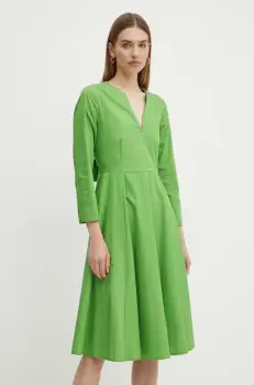 MAX&Co. rochie din bumbac culoarea verde, mini, evazati, 2416221154200 2416220000000 imagine