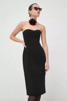 MAX&Co. rochie x Anna Dello Russo culoarea negru, midi, mulata imagine