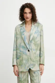 MAX&Co. sacou culoarea bej, un singur rand de nasturi, cu imprimeu, 2516041043200 imagine