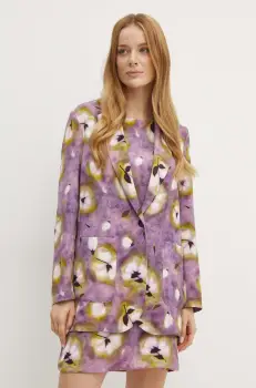 MAX&Co. sacou culoarea violet, un singur rand de nasturi, modelator, 2426046031200 imagine