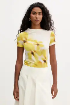 MAX&Co. tricou culoarea bej, 2526946121200 imagine