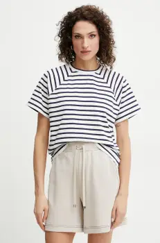 MAX&Co. tricou din amestec de in femei, culoarea alb, 2516941043200 imagine