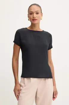 MAX&Co. tricou din amestec de matase culoarea negru, 2428946034200 imagine