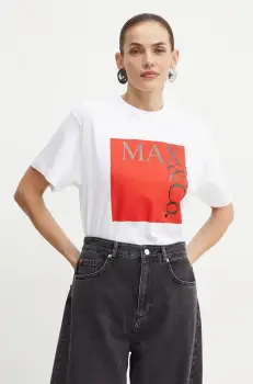 MAX&Co. tricou din bumbac femei, culoarea alb, 2428976024200 imagine