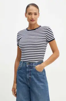 MAX&Co. tricou din bumbac femei, culoarea albastru marin, 2428976014200 imagine