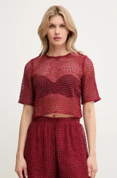 MAX&Co. tricou femei, culoarea bordo, 2516941064200 imagine