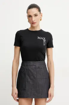 MAX&Co. tricou femei, culoarea negru, 2518971012200 imagine