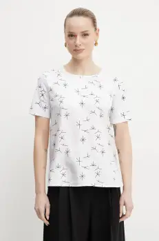 Max Mara Leisure bluza din amestec de matase femei, culoarea alb, modelator, 2516941087600 imagine