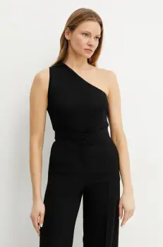 Max Mara Leisure bluza femei, culoarea negru, uni, 2516361028600 imagine