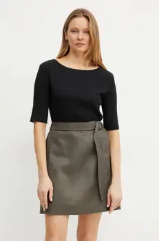 Max Mara Leisure bluza femei, culoarea negru, uni, 2516941028600 imagine
