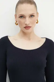 Max Mara Leisure pulover femei, culoarea albastru marin, light, 2426366048600 imagine