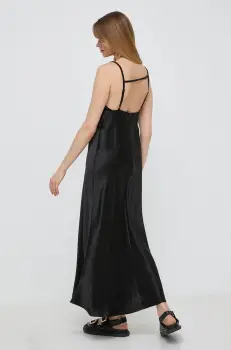 Max Mara Leisure rochie culoarea negru, maxi, evazati imagine