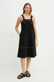 Max Mara Leisure rochie culoarea negru, mini, drept, 2516621018600 imagine