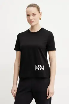 Max Mara Leisure tricou din bumbac femei, culoarea negru, 2516941038600 imagine