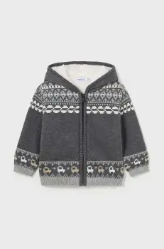 Mayoral bluza bebe culoarea gri, cu gluga, modelator, 2319 imagine