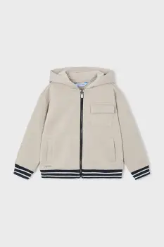 Mayoral bluza copii culoarea bej, cu gluga, uni, 4427 imagine