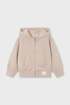 Mayoral bluza copii culoarea bej, cu gluga, uni, 4449 imagine
