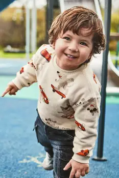 Mayoral bluza copii culoarea bej, cu imprimeu, 2417 imagine