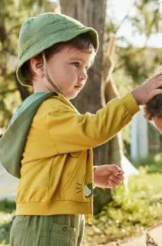 Mayoral bluza copii culoarea galben, cu gluga, cu imprimeu, 1473 imagine